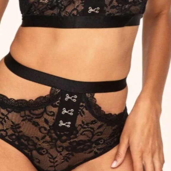 bra panty set Lacy Racy Bustier Balconette Adore Me Lovely Lingerie! New w/Tags - Picture 3 of 7